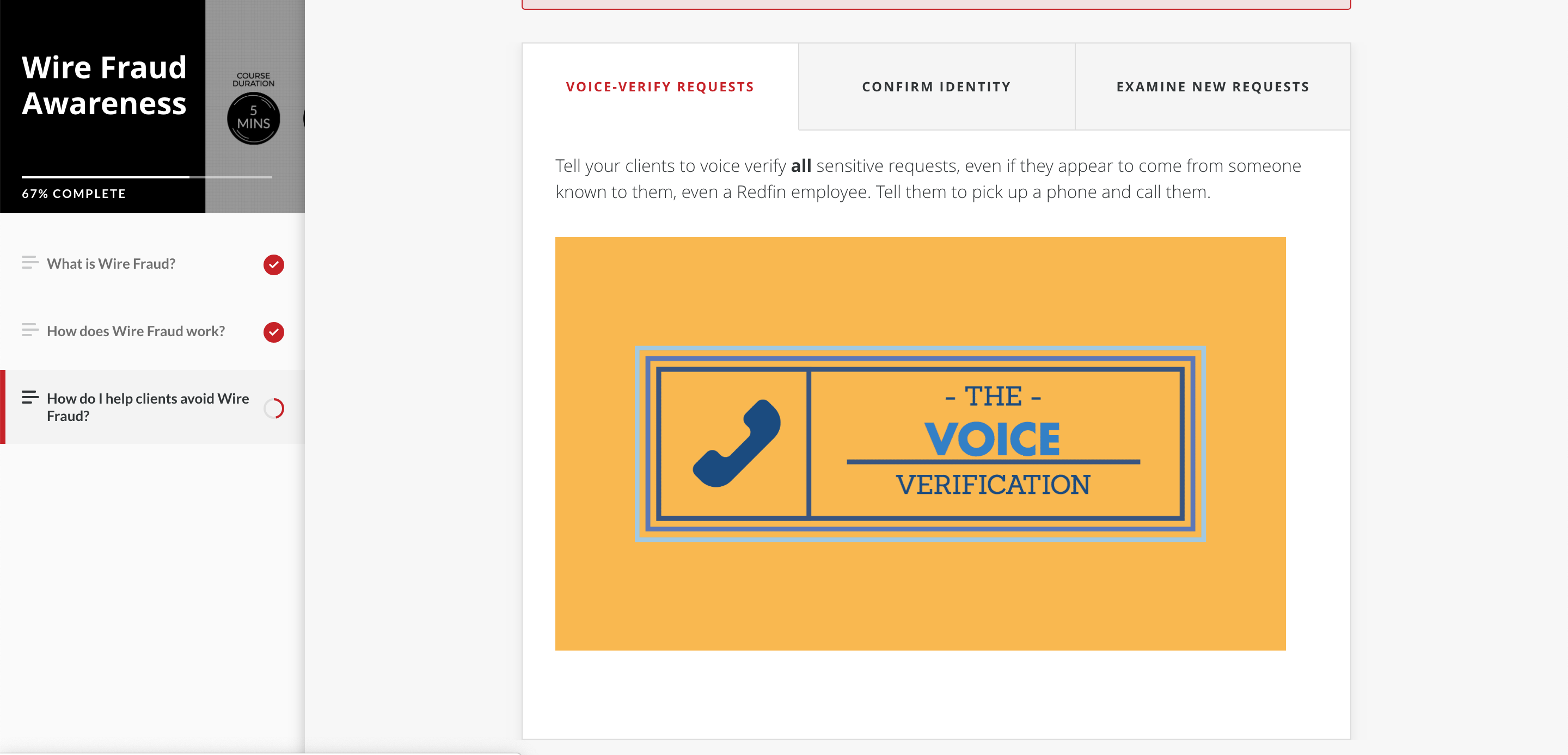 Wire Fraud Awareness screenshot